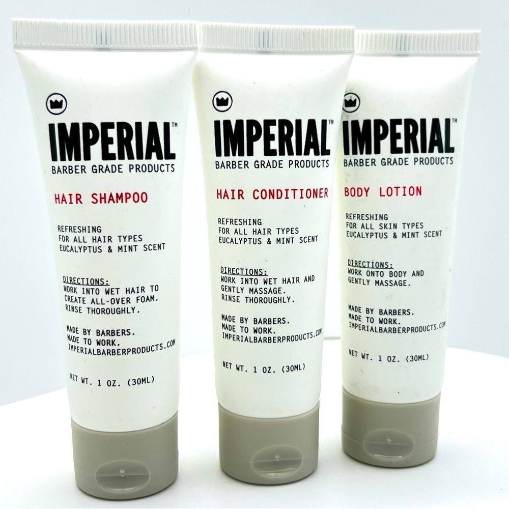 🦋$8 ~ Imperial Barber ~ Shampoo Conditioner & Lotion ~ Eucalyptus & Mint ~ NEW